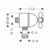 Hansgrohe AXOR CARLTON Fixfit Stop Uzatvárací ventil v tvare kríža DN15, chróm 17883000