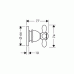 Hansgrohe AXOR CARLTON Uzatvárací ventil pod omietku DN15/DN20, chróm / zlato 17965090