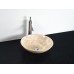 SAPHO BLOK 2401-01 kamenné umývadlo priemer 40cm, leštený béžový travertín