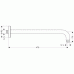Hansgrohe Raindance Sprchové rameno 470 mm DN20, chróm 27410000