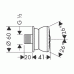 Hansgrohe Bodyvette Stop Bočné sprcha DN15, chróm / vzhľad zlata 28467090
