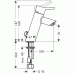 Hansgrohe TALIS S2 pák. umývadlová batéria s prívodom G 3/8" s retiazkou, chróm 32048000