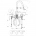Hansgrohe Axor Citterio M Tříotv. umyvad. armatúra s krát. výtokom DN15, chróm 34133000