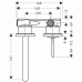 Hansgrohe AXOR STEEL pák. umývadlová batéria pod omietku, dlh. výtok, nerez oceľ 35116800