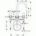 Hansgrohe AXOR UNO2 Trojotvorová umývadlová armatúra DN15, chróm 38053000