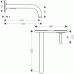 Hansgrohe AXOR UNO2 Páková umývadlová batéria pod omietku, dlh. výtok, chróm 38115000
