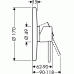 Hansgrohe AXOR UNO2 Highflow Termostat pod omietku, chróm 38715000