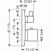 Hansgrohe AXOR UNO2 Termostat pod omietku s uzatváracím ventilom, chróm 38700000