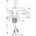 Hansgrohe Axor Citterio Páková batéria pre umývadielka DN15, chróm 39015000