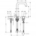 Hansgrohe Axor Citterio Tříot. umýv. arm. s ovl páčkami a krát. výtokom, chróm 39135000