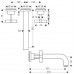 Hansgrohe Axor Citterio Tříot. umýv. arm. s kríž. kohúty a dlh. výtokom, chróm 39143000