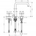Hansgrohe Axor Citterio Tříot. umýv. arm. s kríž. kohúty a dlh. výtokom, chróm 39153000