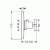 Hansgrohe Axor Citterio Termostat Highflow pod omietku s kríž. rukoväťou, chróm 39716000