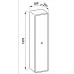 LAUFEN IL BAGNO ALESSI dOt Skrinka kúpeľňová vysoká, tmavo hnedá, L 4.2190.1.090.429.1