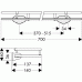 Hansgrohe AXOR CARLTON Sklenená polička, chróm 40352000