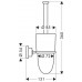 Hansgrohe Axor Citterio Držiak WC kefy, chróm 41735000