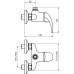 NOVASERVIS METALIA sprchová nástenná batéria 150 mm s horným vývodom chróm /plná 55062/1,0