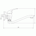 NOVASERVIS METALIA drezová alebo umývadlová nástenná batéria 150mm chróm - otvor 55170,0