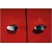 SAPHO Aila 55612 umývadlová skrinka 110x39cm, červená / strieborná, zásuvky vpravo
