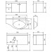SAPHO Aila 55621 umývadlová skrinka 110x39cm, biela / strieborná, zásuvky vľavo
