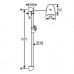 KLUDI Standard nástenná tyč 600mm chróm 6048005-00