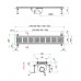 SANELA Nerezový kúpeľňový žliabok do priestoru SLKN 03EX, dĺžka 750 mm, mat 68035