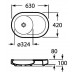 Roca Orbita umývadlová misa 63 x 42 cm, bez prepadu 7327223000