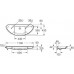 Roca Mohave umývadlo 110 x 43 cm bez prepadu 7327879000