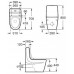 Roca Khroma WC misa kombi, hlboké splachovanie, MaxiClean 734265700M