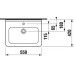 Jika CUBITO umývadlo 550 x 420 mm bez otvoru - biela H8104220001091