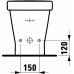 LAUFEN LB3 3268.1.400.308.1 Stojací bidet, s 3 otvormi pre batériu, LCC