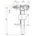 ALCAPLAST Napúšťací ventil bočný kovový závit pre plastové nádržky A16P 3 / 8 "