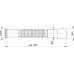 ALCAPLAST Flexi pripojenie 6/4 "x 40/50mm kov A708