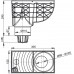 ALCAPLAST Univerzálny lapač strešných splavenín 300 × 155/110 priamy šedý AGV1S