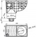 ALCAPLAST Univerzálny lapač strešných splavenín 300 × 155/125 priamy čierny AGV2