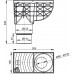 ALCAPLAST Univerzálny lapač strešných splavenín 300 × 155/125/110 priamy šedý AGV4S