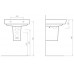 AQUALINE BASIC keramický polostĺp k umývadlám 71122235