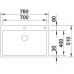 BLANCO CLARON 700-IF / A Infini Nerez durinox s tiahlom 523394