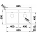 BLANCO Andante 400/400 IF / A Infini Nerez hodvábny lesk s excentrom PushControl 525249