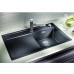 BLANCO ZENAR 45 S-F InFino Silgranit čierna drez vpravo s exc. a kráj. doska drevo 526042