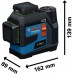 BOSCH GLL 12V-100-33 CG PROFESSIONAL Líniový laser, L-BOXX 136, GBA 12V 2.0Ah 0601065401