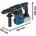 BOSCH GBH 18V-26F PROFESSIONAL Vŕtacie kladivo, SDS plus, 2× ProCORE18V 8,0Ah 061191000E