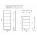 SAPHO BOSTON kúpeľňový radiátor 550x1336mm, antracit, B-613A