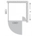 ROLTECHNIK Sprchové dvere CDO1 / 850 striebro / bark