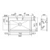 Franke Crystal CYV 610, 860x510 mm, nerez + čierne sklo, drez + sifón 101.0062.564