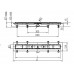 CHUDĚJ Lineárne plastový žľab SQUARE 450 mm do priestoru s roštom SQUARE, mat CH-450S1