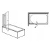 Villeroy & Boch Subway Vaňová zástena 90x150, pánty vľavo, chróm satin