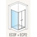 RONAL ECP2 ECO-Line dvojkrídlové dvere, 80cm, aluchrom / číre sklo ECP208005007