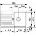 Franke Euroform EFG 614-78, 780x475 mm, Fragranitový drez strieborná 114.0120.089