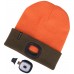 EXTOL LIGHT čiapka s čelovkou 4x45lm,USB nabíjanie,fluorescenčná oranžová/khaki 43460